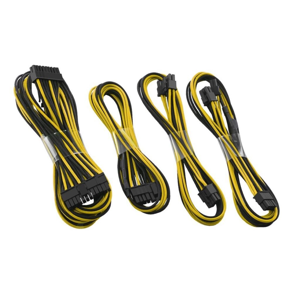 CableMod C-Series ModFlex Basic Cable Kit for Corsair RM (Black Label) / RMi / RMx - BLACK / YELLOW