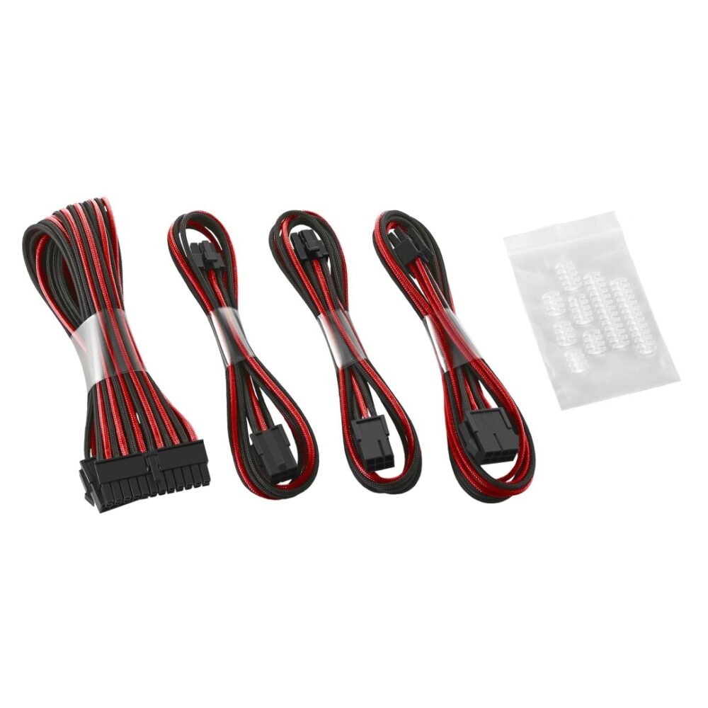 CableMod ModFlex Basic Cable Extension Kit - 6+6 Pin Series - Black+Red