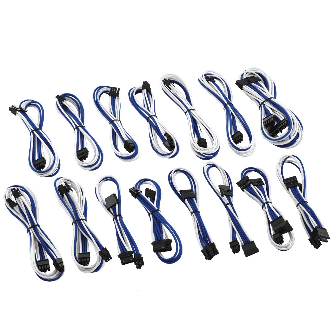 CableMod ESeries ModMesh Cable Kit for EVGA G5 / G3 / G2 / P2 / T2 WHITE / BLUE CableMod