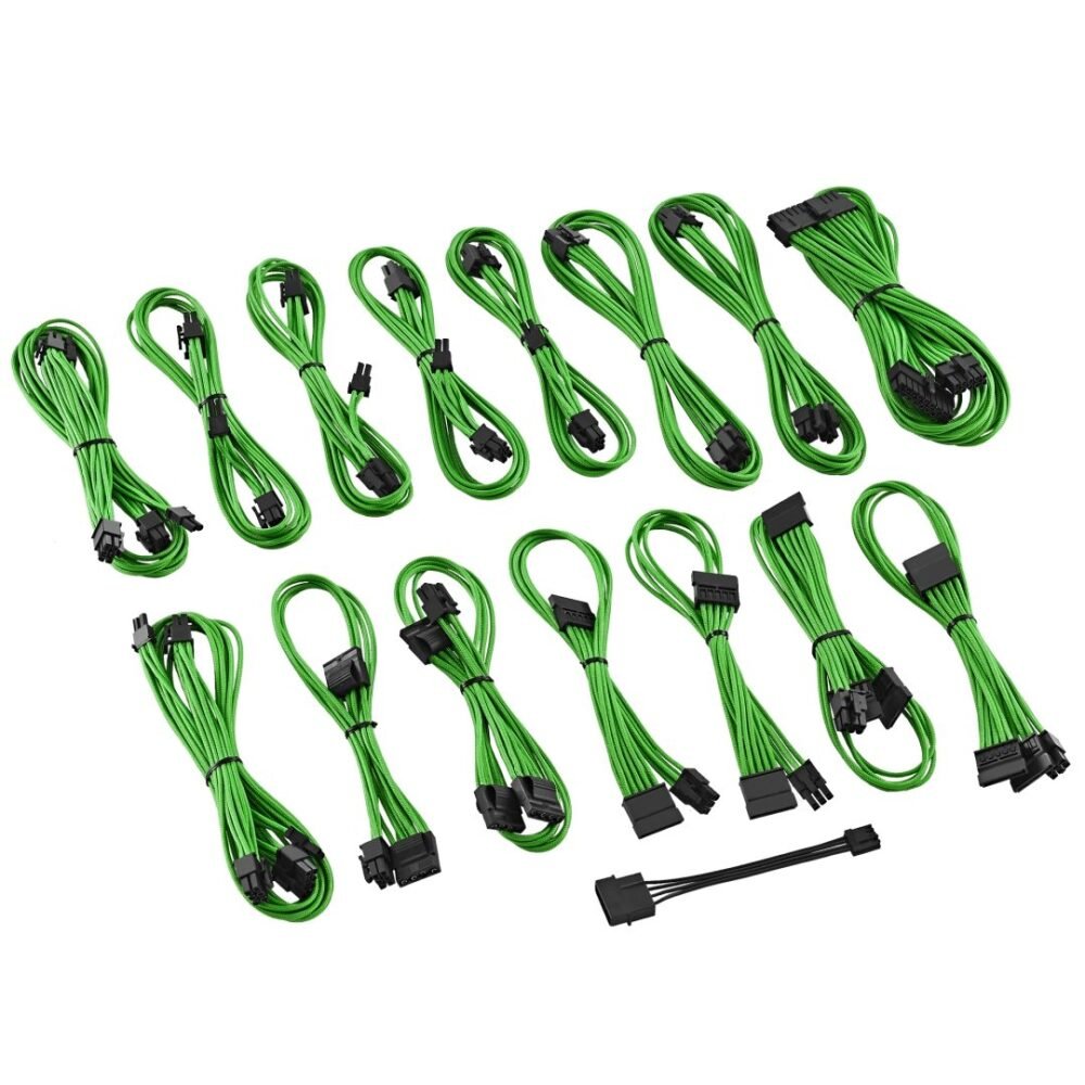 CableMod E-Series ModFlex Cable Kit for EVGA GS & PS 1050 / 1000 / 850 - GREEN