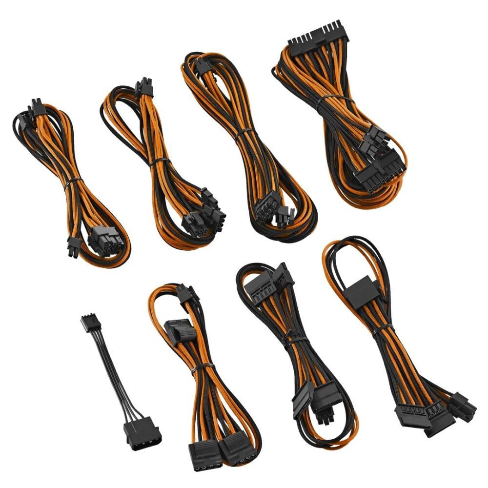 CableMod E-Series ModFlex Cable Kit for EVGA GS & PS 650 / 550 - BLACK / ORANGE
