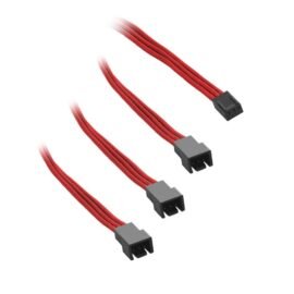 CableMod ModFlex™ 3-pin Fan to 3 x 3-pin Fan Adapter 60cm - RED