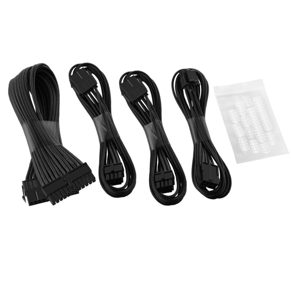 CableMod Classic ModFlex Basic Cable Extension Kit - Dual 6+2 Pin Series - Black