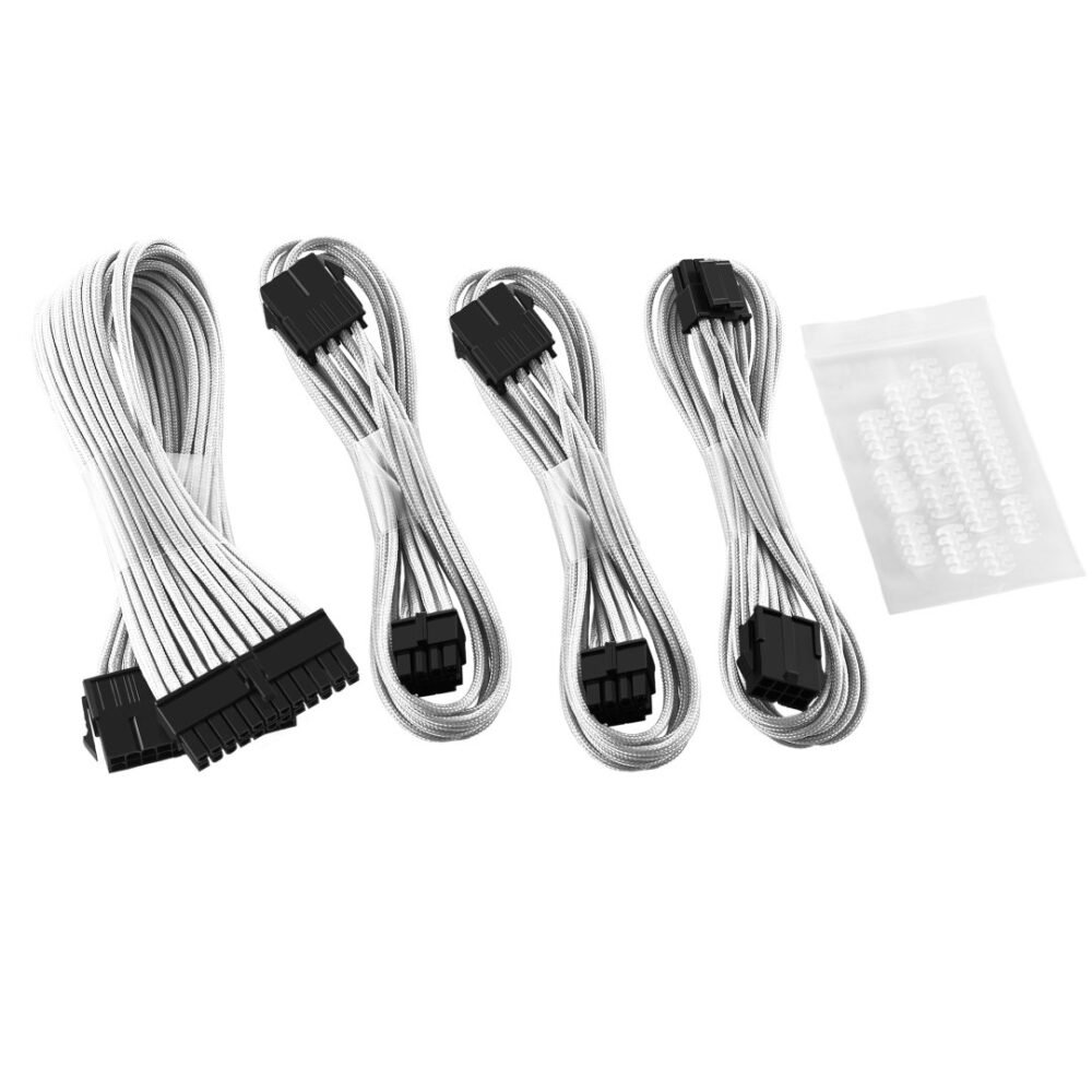 CableMod ModFlex Basic Cable Extension Kit - Dual 6+2 Pin Series - White