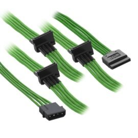 CableMod ModFlex™ Molex to 4 x SATA Power 80cm/20cm - GREEN