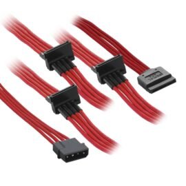 CableMod ModFlex™ Molex to 4 x SATA Power 80cm/20cm - RED