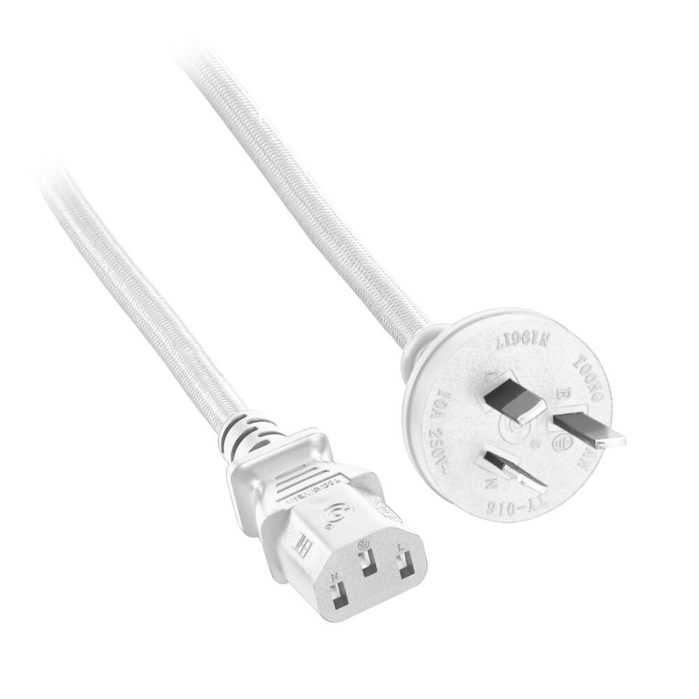 CableMod ModFlex™ Power Cord - C13 to AU Plug - 2m - WHITE