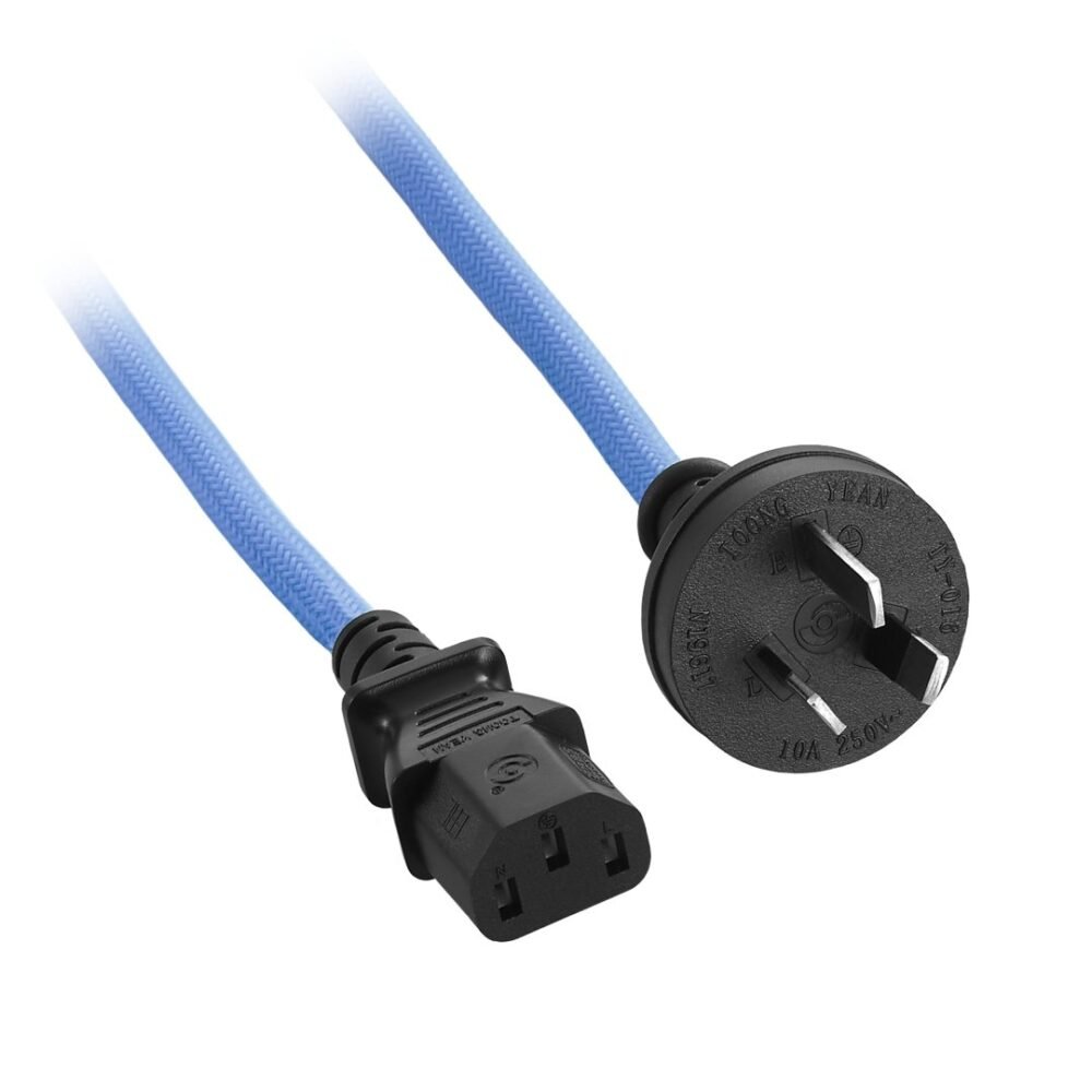 CableMod ModMesh™ Power Cord - C13 to AU Plug - 2m - LIGHT BLUE