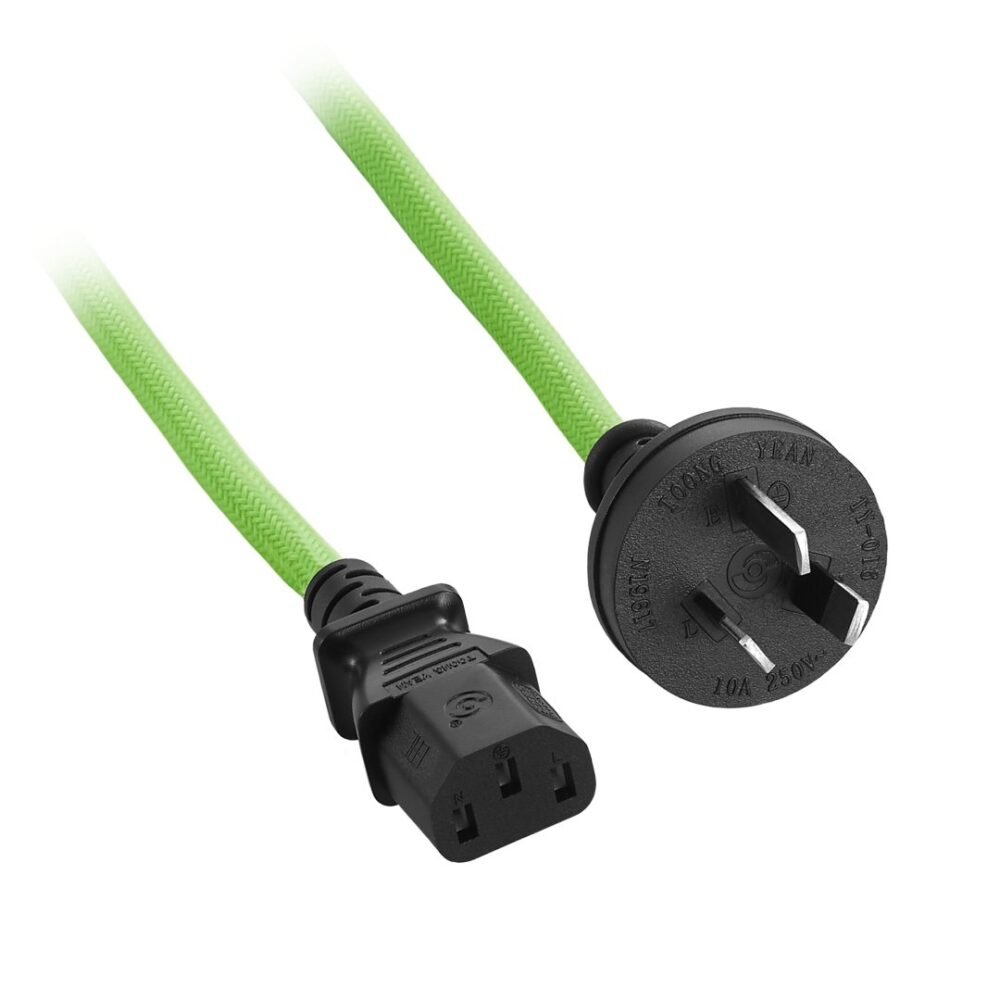 CableMod ModMesh™ Power Cord - C13 to AU Plug - 2m - LIGHT GREEN
