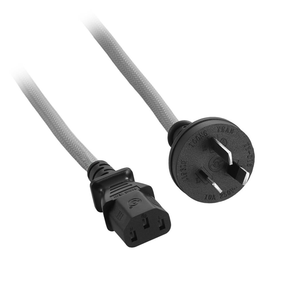 CableMod ModMesh™ Power Cord - C13 to AU Plug - 2m - SILVER