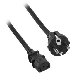 CableMod ModFlex™ Power Cord - C13 to DE/FR Plug - 2m - BLACK