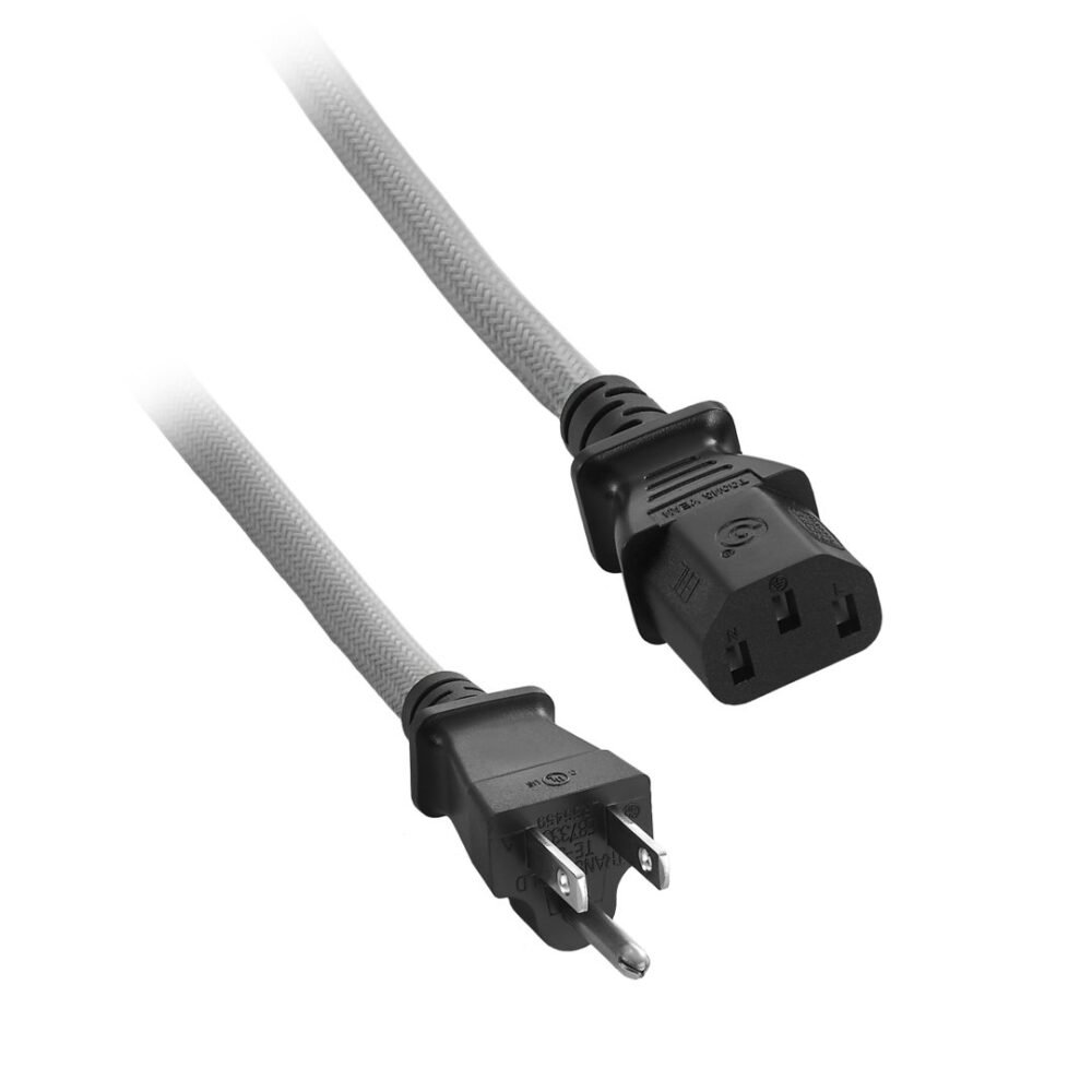 CableMod ModMesh™ Power Cord - C13 to NA Plug - 2m - SILVER