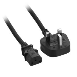 CableMod ModMesh™ Power Cord - C13 to UK Plug - 2m - BLACK
