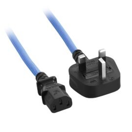 CableMod ModMesh™ Power Cord - C13 to UK Plug - 2m - LIGHT BLUE