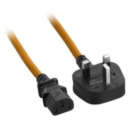 CableMod ModMesh™ Power Cord - C13 to UK Plug - 2m - ORANGE