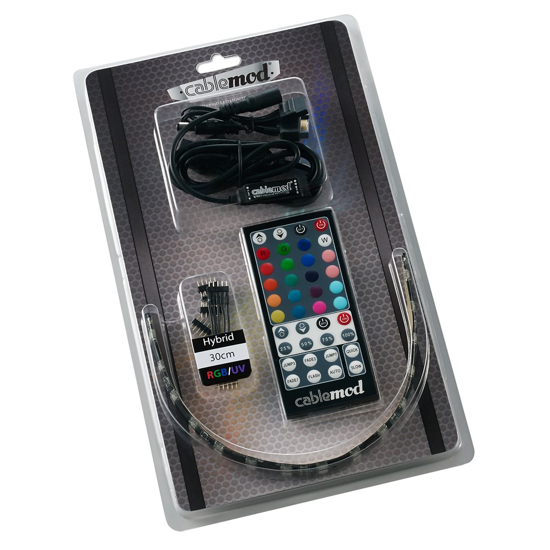 CableMod WideBeam Hybrid LED Kit 30cm - RGB/UV
