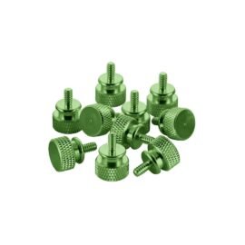 CableMod Anodized Aluminum Thumbscrews – UNC 6-32 – GREEN