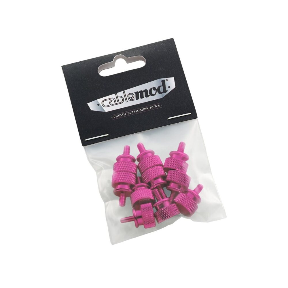 あめ CableMod Anodized Aluminum Thumbscrews – UNC 6-32 – PINK