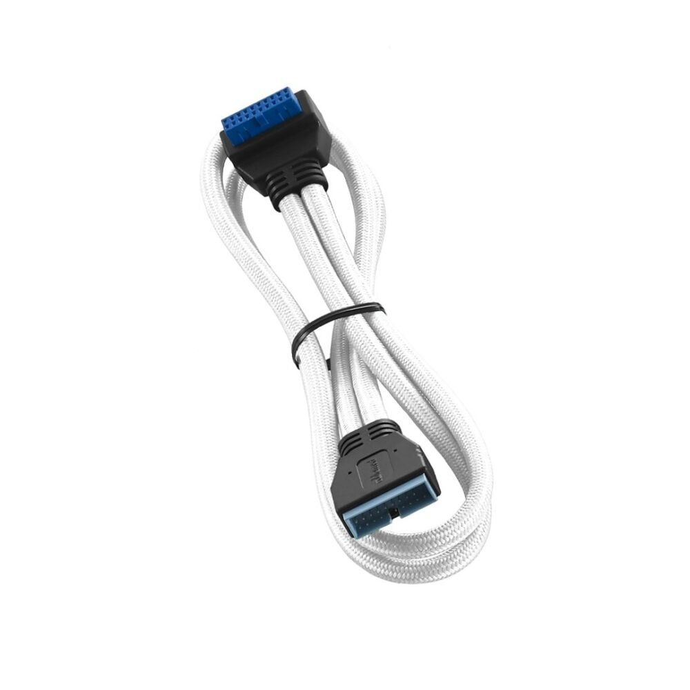 CableMod ModFlex Right Angle Internal USB 3.0 50cm – White – CableMod