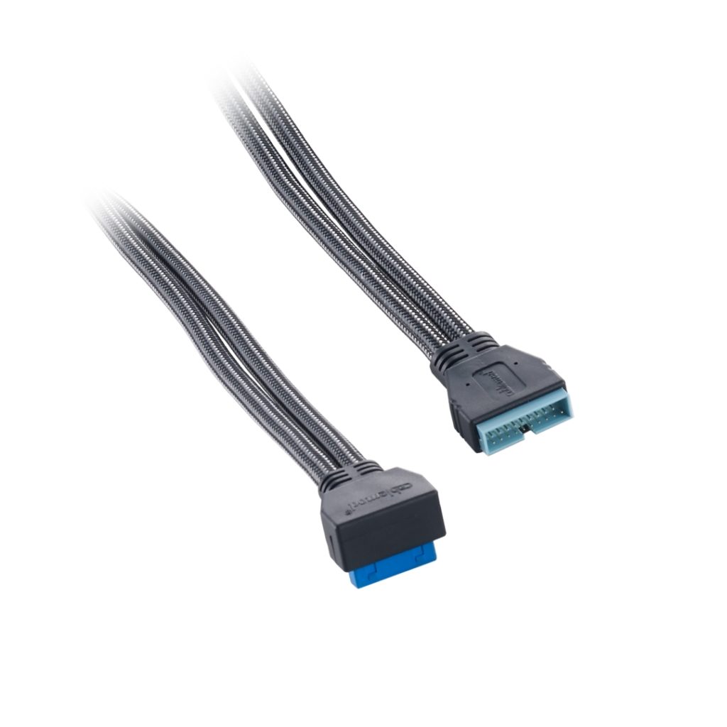 CableMod ModMesh Right Angle Internal USB 3.0 50cm Carbon CableMod