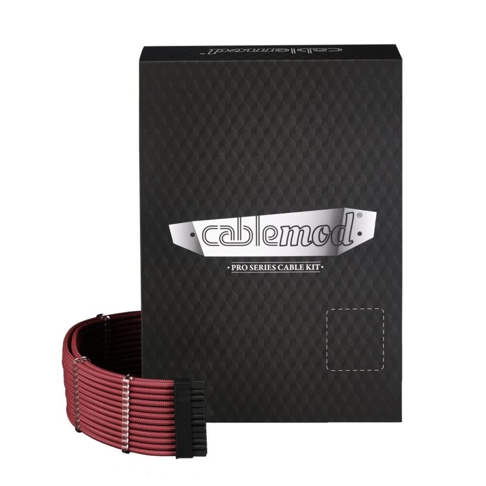 CableMod C-Series PRO ModMesh Cable Kit for Corsair RM (Black Label) / RMi / RMx - BLOOD RED