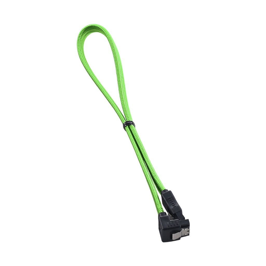CableMod ModFlex Right Angle SATA 3 Cable 30cm Light Green CableMod