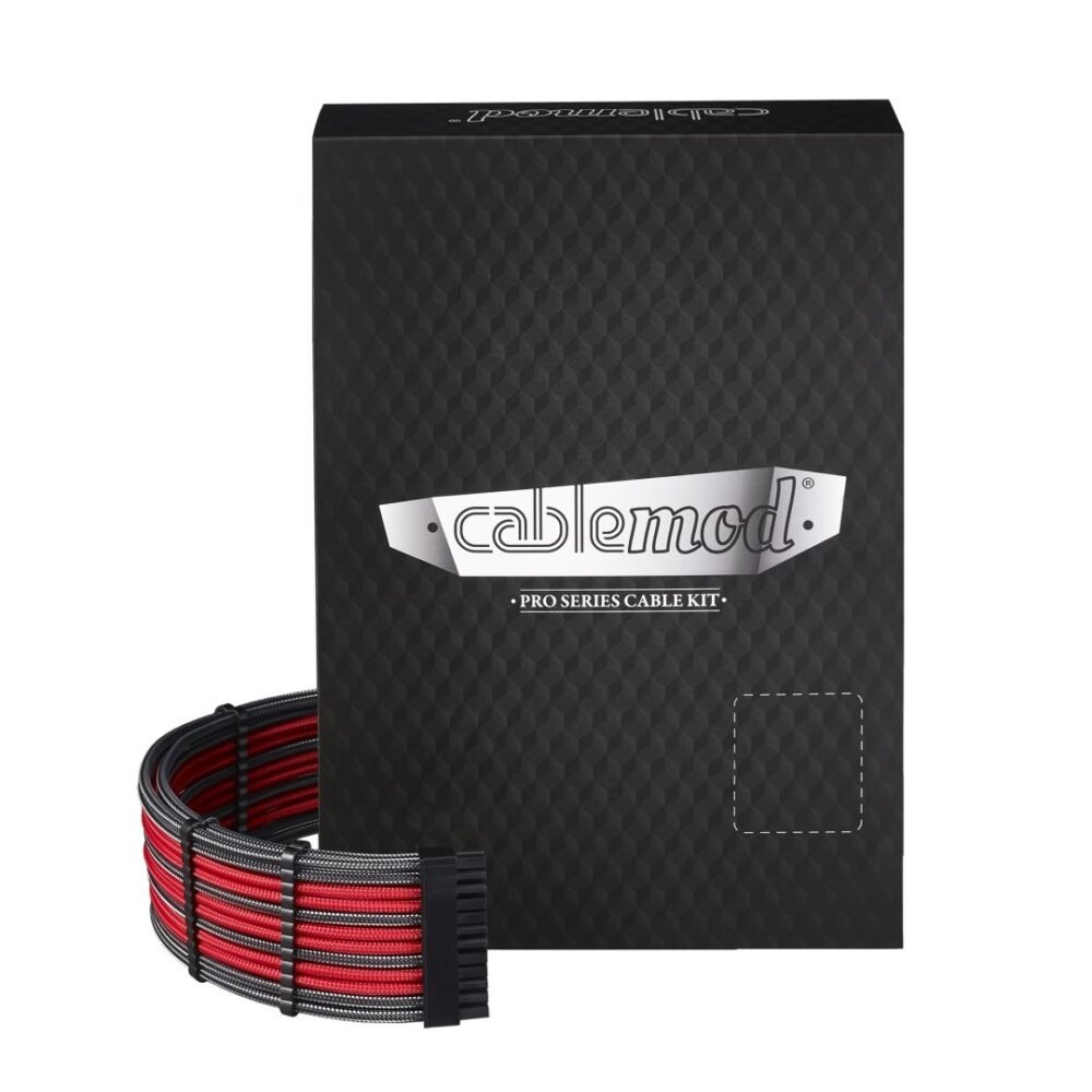 CableMod RT-Series PRO ModMesh Cable Kit for ASUS and Seasonic - CARBON / RED