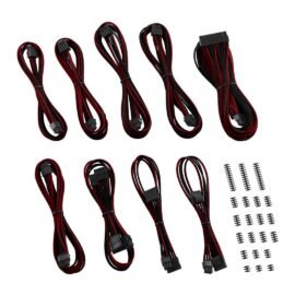 CableMod E-Series ModMesh Classic Cable Kit for EVGA G5 / G3 / G2 / P2 / T2 - BLACK / BLOOD RED