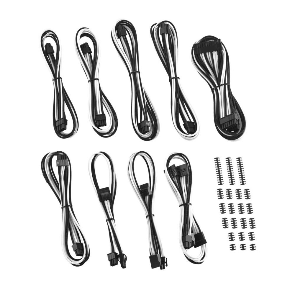 CableMod RT-Series ModMesh Classic Cable Kit for ASUS and Seasonic - BLACK / WHITE
