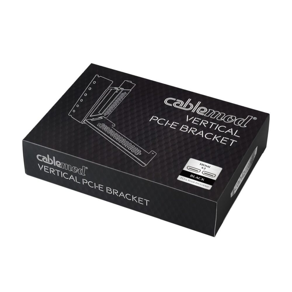 CableMod Vertical PCI-e Bracket – 2 x HDMI – BLACK – CableMod