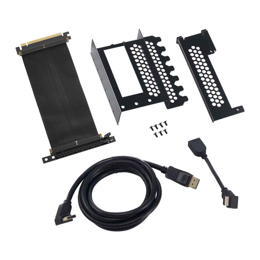 CableMod Vertical PCIe Bracket HDMI + DisplayPort BLACK CableMod