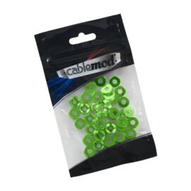 CableMod Anodized Aluminum Washers - M3.5 40 Pack - GREEN