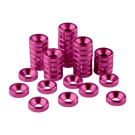 CableMod Anodized Aluminum Washers - M3.5 40 Pack - PINK