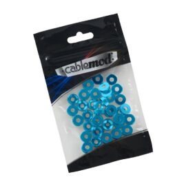 CableMod Anodized Aluminum Washers - M3.5 40 Pack - LIGHT BLUE
