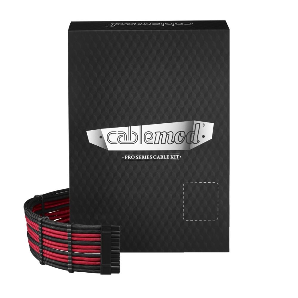 CableMod C-Series PRO ModFlex Cable Kit for Corsair RM (Yellow Label) / AXi / HXi - BLACK / RED