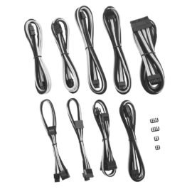 CableMod C-Series PRO ModFlex Cable Kit for Corsair RM (Black Label) / RMi / RMx - BLACK / WHITE