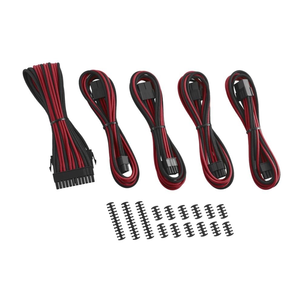 CableMod Classic ModFlex Cable Extension Kit - 8+8 Series - BLACK / RED