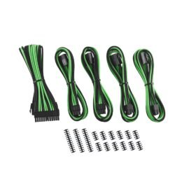 CableMod Classic ModMesh Cable Extension Kit - 8+8 Series - BLACK / LIGHT GREEN