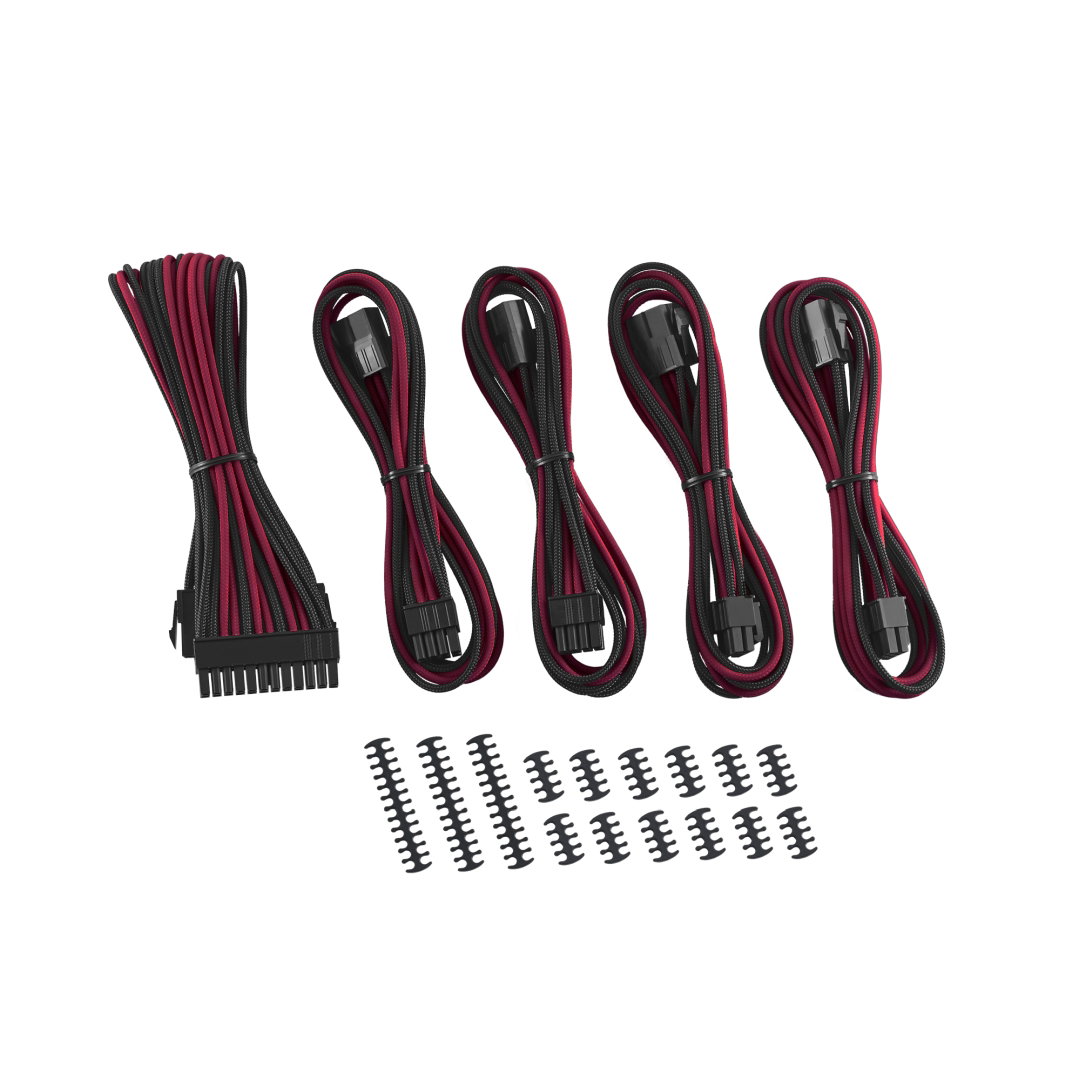 CableMod Classic ModMesh Cable Extension Kit - 8+8 Series - BLACK / RED