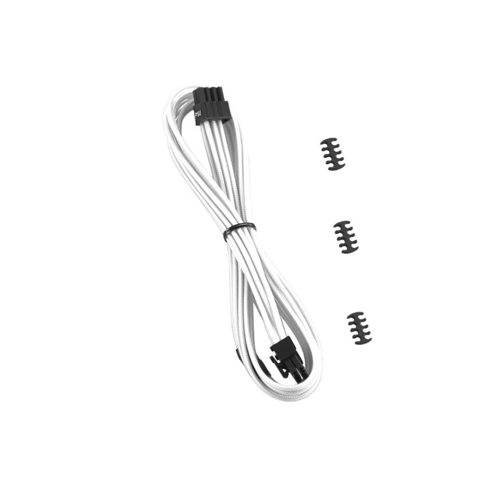 CableMod C-Series Classic ModMesh 8-pin PCI-e Cable for Corsair RM (Black Label) / RMi / RMx (White, 60cm)