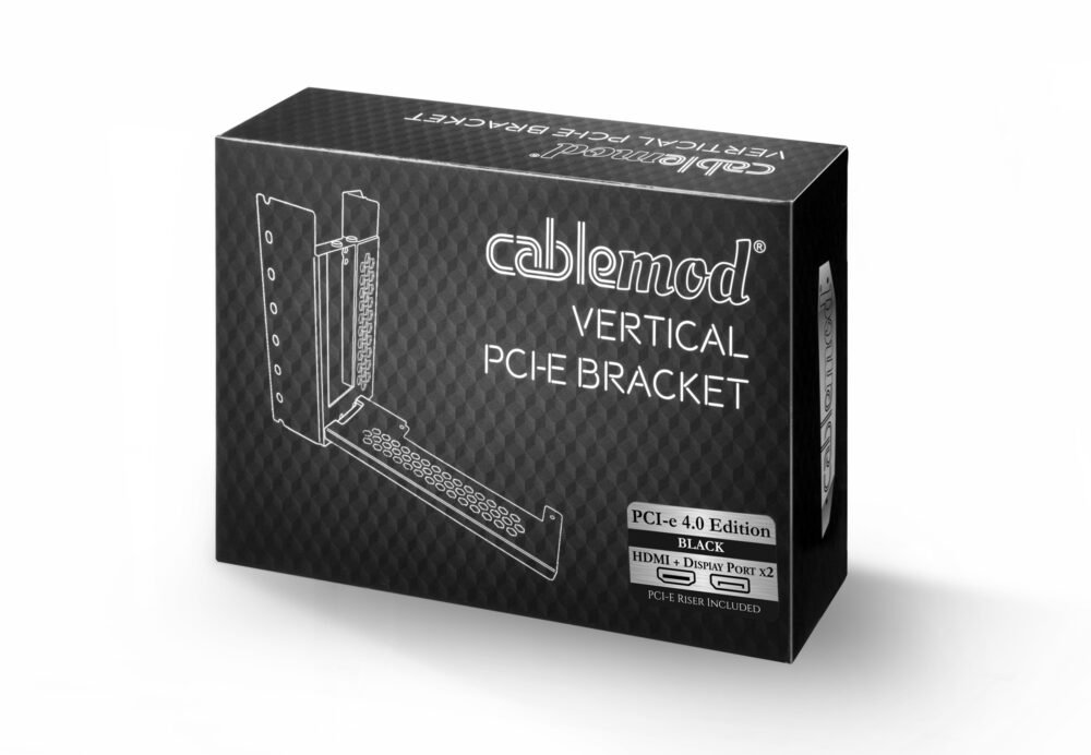 CableMod Vertical PCI-e Bracket PCI-e 4.0 Edition (Black, HDMI +
