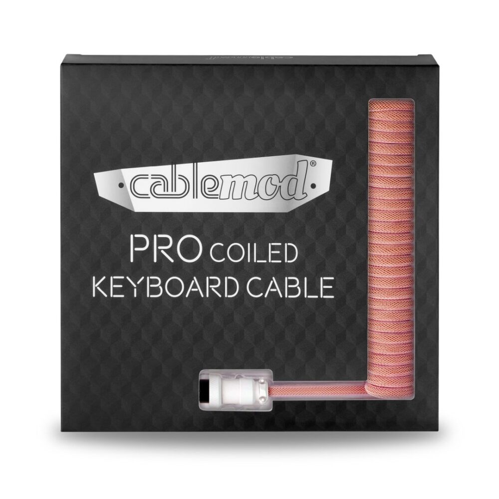 CableMod Pro Coiled Keyboard Cable (Orangesicle, USB A to USB Type