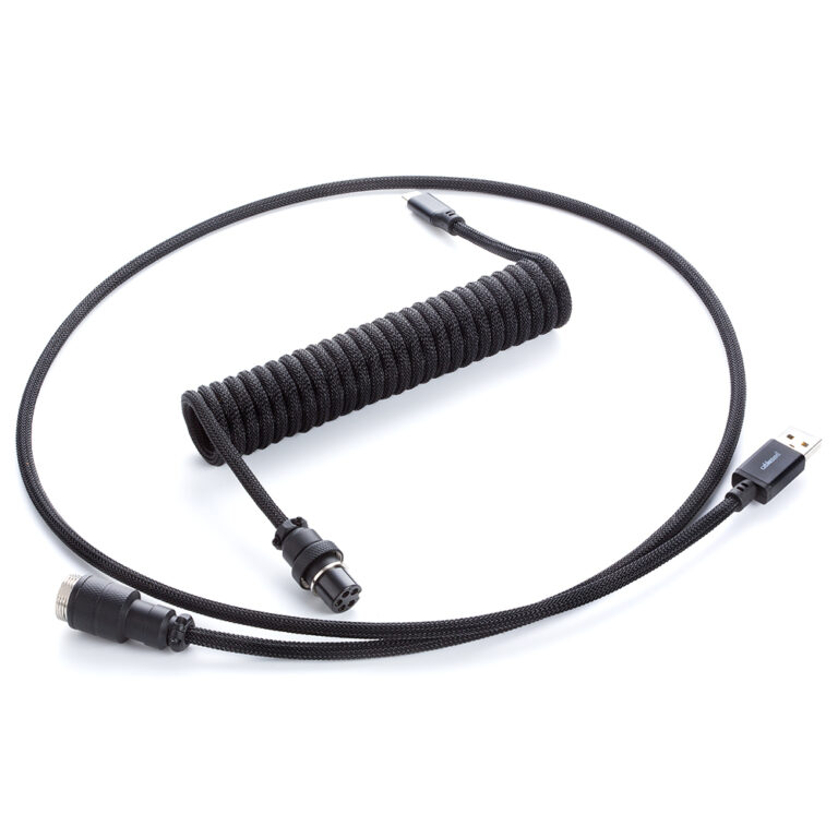 CableMod Pro Coiled Keyboard Cable (Midnight Black, USB A to USB Type C ...