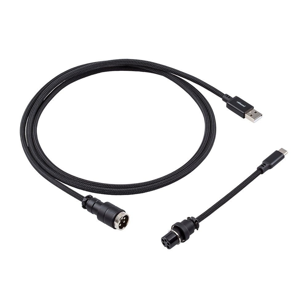 CableMod Pro Straight Keyboard Cable (Midnight Black, USB A to USB Type C, 150cm)