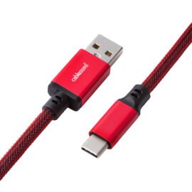 CableMod Pro Straight Keyboard Cable (Republic Red, USB A to USB Type C, 150cm)
