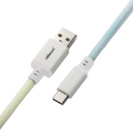 CableMod Pro Straight Keyboard Cable (Pastel Rainbow, USB A to USB Type C, 150cm)